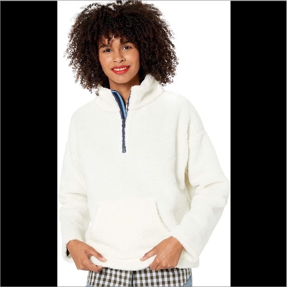 J. Crew Sweaters - J. Crew Sherpa Fleece Half-Zip Pullover Size S
